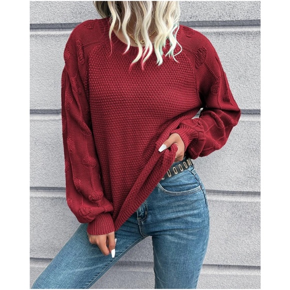 Cozy Dusty Pink Knit Oversized Sweater Top - Picture 7 of 10